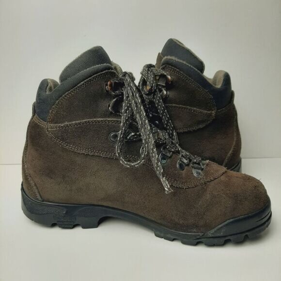 ASOLO Vibram Suede Leather Hiking Lace-Up Boots Brown Sz 7.5 - Picture 9 of 14